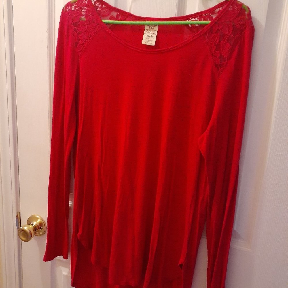 Womens pink tunic long sleeve shirt